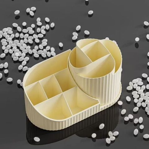 360 ° Organizer na kosmetyki obrotowy z uchwytem na pędzle