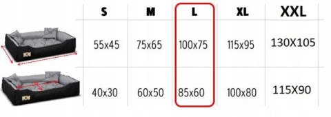 Legowisko dla Psa Kota kojec 100x75 cm złote kości AIO FACTORY SP. Z O.O.