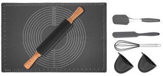 Stolnica silikonowa i wałek z akcesoriami 7 elementów Brunbeste