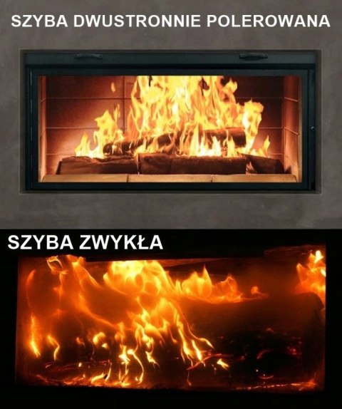 Szyba czyszcząca się do Kominka, pieca żaroodporna 60x40 TopStoc