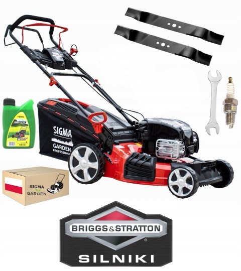 Kosiarka Spalinowa Silnik Briggs & Stratton 51cm 161cc Napęd czarna SIGMA