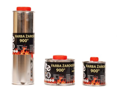 Lakier farba żaroodporna do kominka/pieca grafitowa 0.5L Barpimo Coatings S.A