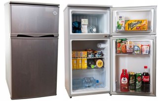 Mała lodówka z zamrażalnikiem 89L 85cm INOX SIGMA