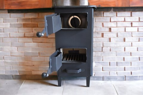 Piec Piecyk SZAMOTOWY Koza ARES + ZESTAW RUR ATEST POLSKA produkcja Owczarek