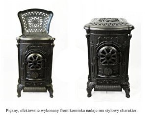 Piec piecyk wolnostojący żeliwny koza INGRID CZARNY 9kW Ø120 na drewno ECO SIGMA