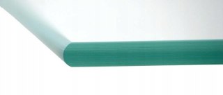 Szyba szkło pod kominek hartowane podstawa 100x100 Łuk Czarna Krak-Trans