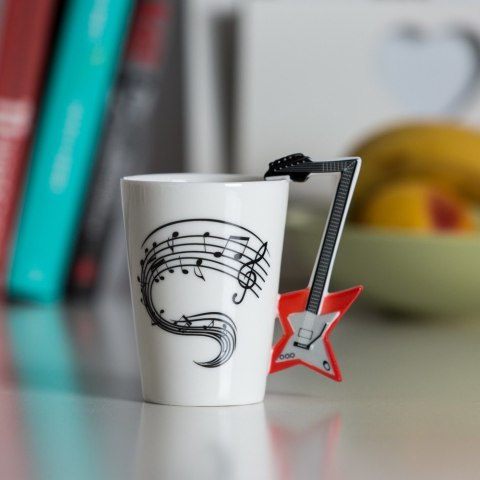 Kubek Muzyka - Gitara Elektryczna - prezent dla nauczyciela muzyki, muzyka