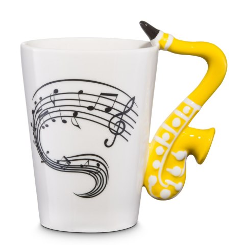 Kubek Muzyka - Saksofon - prezent dla ucznia szkoły muzycznej, dla muzyka