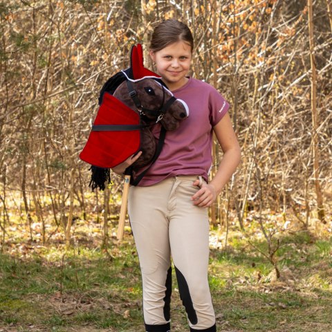 Derka dwustronna i nauszniki Skippi dla Hobby Horse - czerwony i czarny