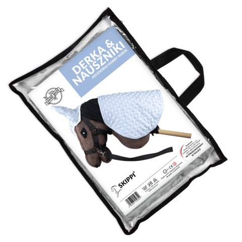Derka i nauszniki Skippi dla Hobby Horse - błękit- prezent na dzień dziecka