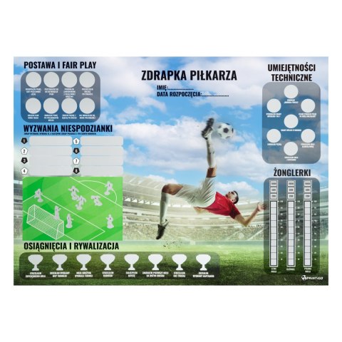 Mata treningowa piłkarska Sprintigo ProMat XXL 180x120 i Zdrapka Piłkarza