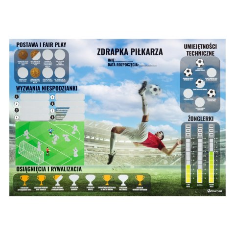 Zdrapka Piłkarza Sprintigo - prezent dla dziecka, prezent na dzień dziecka