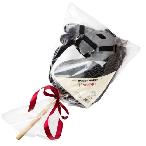 Zestaw Skippi - Hobby Horse szary i dodatkowy kantar - ciemny zielony