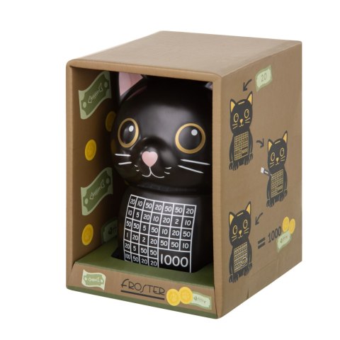 Skarbonka wykreślanka Kot - prezent dla dziecka, prezent dla kociary