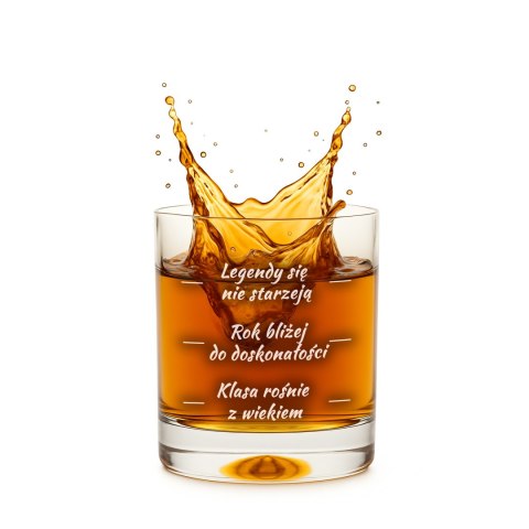 Urodzinowa szklanka do whisky z nadrukiem - prezent na 30-stkę
