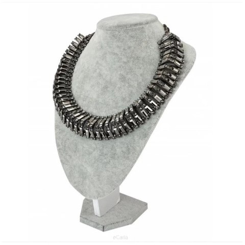 Kolia cristallo, naszyjnik grafit, kryształy 3D N412GRAF