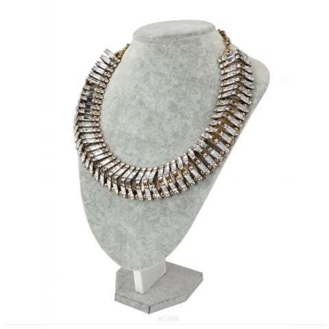 Kolia cristallo złoto, kryształy 3D N412Z