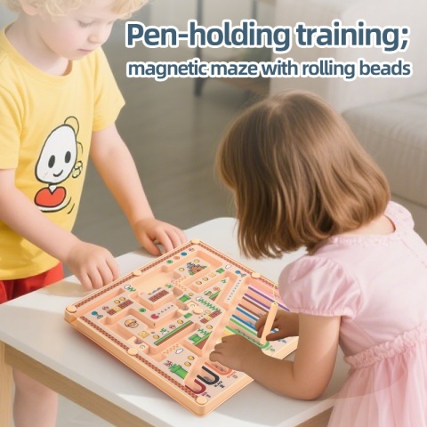 Magnetyczna labiryntowa kulka dla dzieci, zabawka edukacyjna