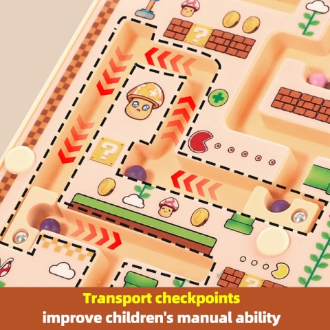 Magnetyczna labiryntowa kulka dla dzieci, zabawka edukacyjna