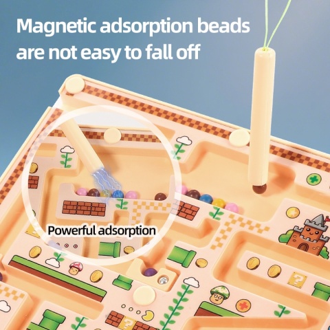 Magnetyczna labiryntowa kulka dla dzieci, zabawka edukacyjna