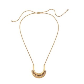 NASZYJNIK DŁUGI ŻYŁKA Z KRYSZTAŁKAMI STARE ZŁOTO N230