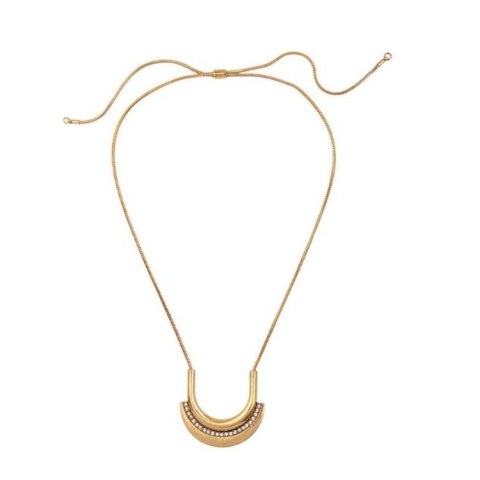 NASZYJNIK DŁUGI ŻYŁKA Z KRYSZTAŁKAMI STARE ZŁOTO N230