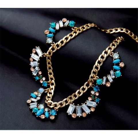 NASZYJNIK KOLIA KRYSZTAŁKOWY WIANUSZEK TURKUS N224