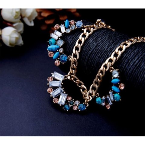 NASZYJNIK KOLIA KRYSZTAŁKOWY WIANUSZEK TURKUS N224