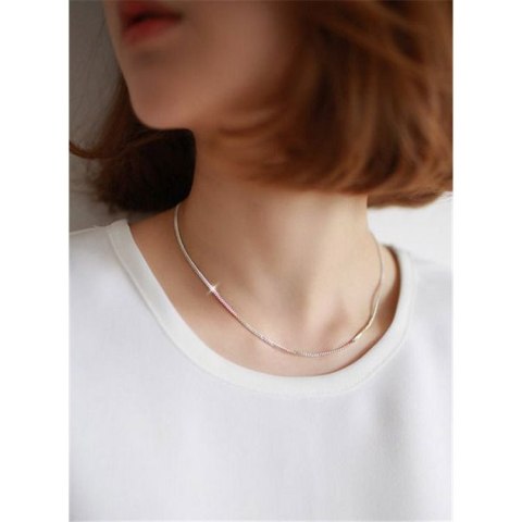 NASZYJNIK ŻYŁKA DELIKATNA srebrna