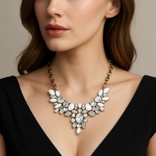 Naszyjnik Kolia Diadem BIAŁY N73B