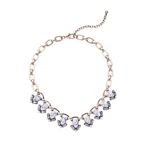 Naszyjnik Kolia rozety marmur N574