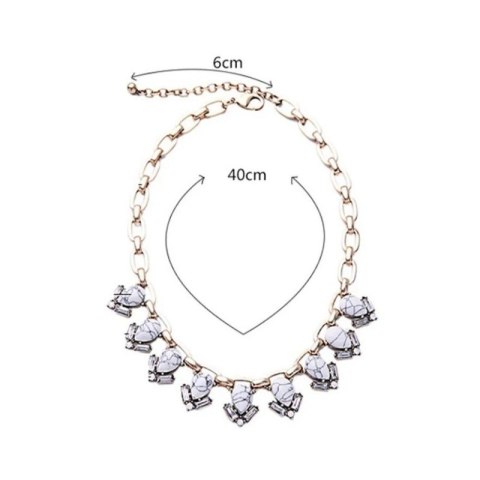 Naszyjnik Kolia rozety marmur N574