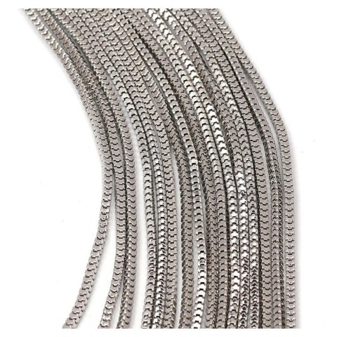 Naszyjnik długi łańcuchy srebrny, warstwowy i efektowny N175