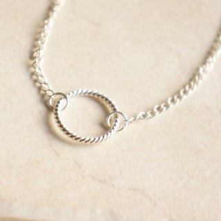 Naszyjnik srebry kółko N75