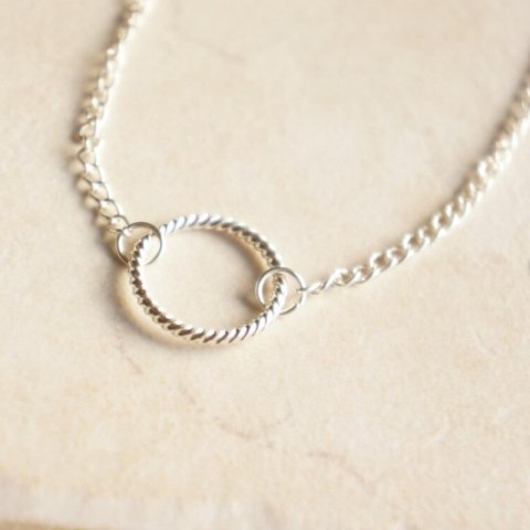 Naszyjnik srebry kółko N75