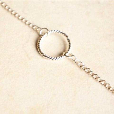 Naszyjnik srebry kółko N75