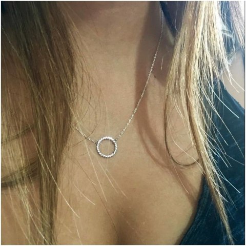 Naszyjnik srebry kółko N75