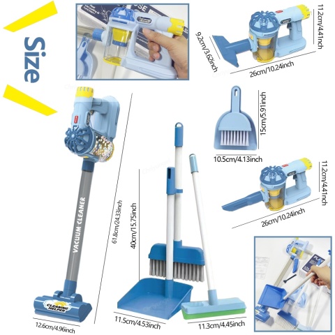 Zestaw do czyszczenia elektrycznego odkurzacza dla dzieci do symulacji