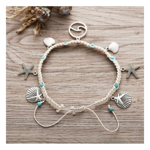 Bransoletka na stopę muszelka B446