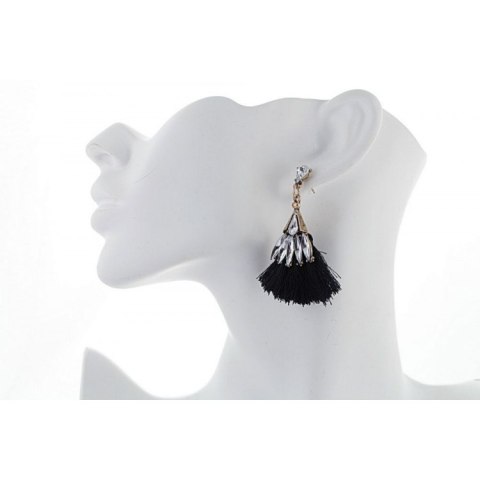 KOLCZYKI CHWOSTY HIMALAI CZARNE K749CZ