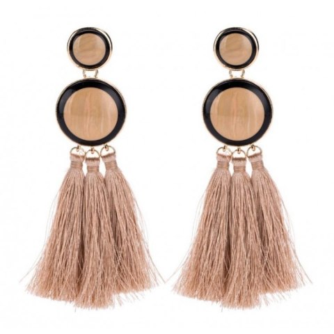 KOLCZYKI CHWOSTY KREMOWE K942K