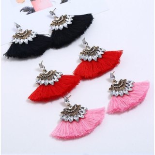 KOLCZYKI CHWOSTY RÓŻOWY K867R