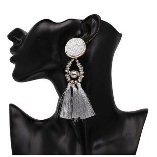 KOLCZYKI CHWOSTY SREBRNE K851S