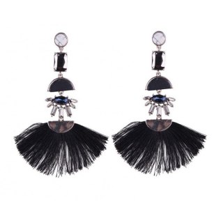 KOLCZYKI CHWOSTY Z KRYSZTAŁKAMI K809