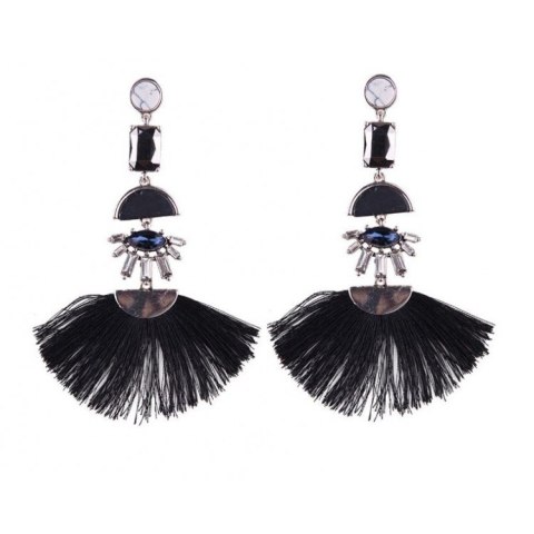 KOLCZYKI CHWOSTY Z KRYSZTAŁKAMI K809