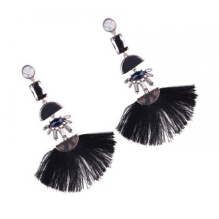 KOLCZYKI CHWOSTY Z KRYSZTAŁKAMI K809