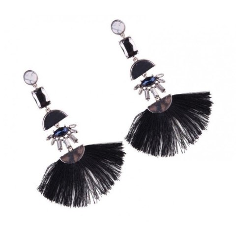 KOLCZYKI CHWOSTY Z KRYSZTAŁKAMI K809