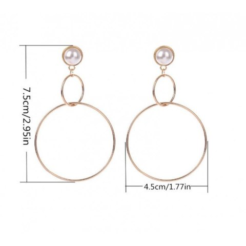 KOLCZYKI KOŁA PERŁY SREBRNE K919S