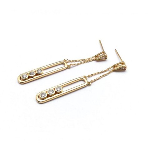 KOLCZYKI ZE STALI CHIRURGICZNEJ PLATEROWANE ZŁOTEM ZŁOTE KST983