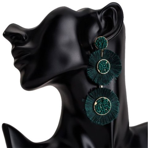 Kolczyki chwosty zielone K977ZIE